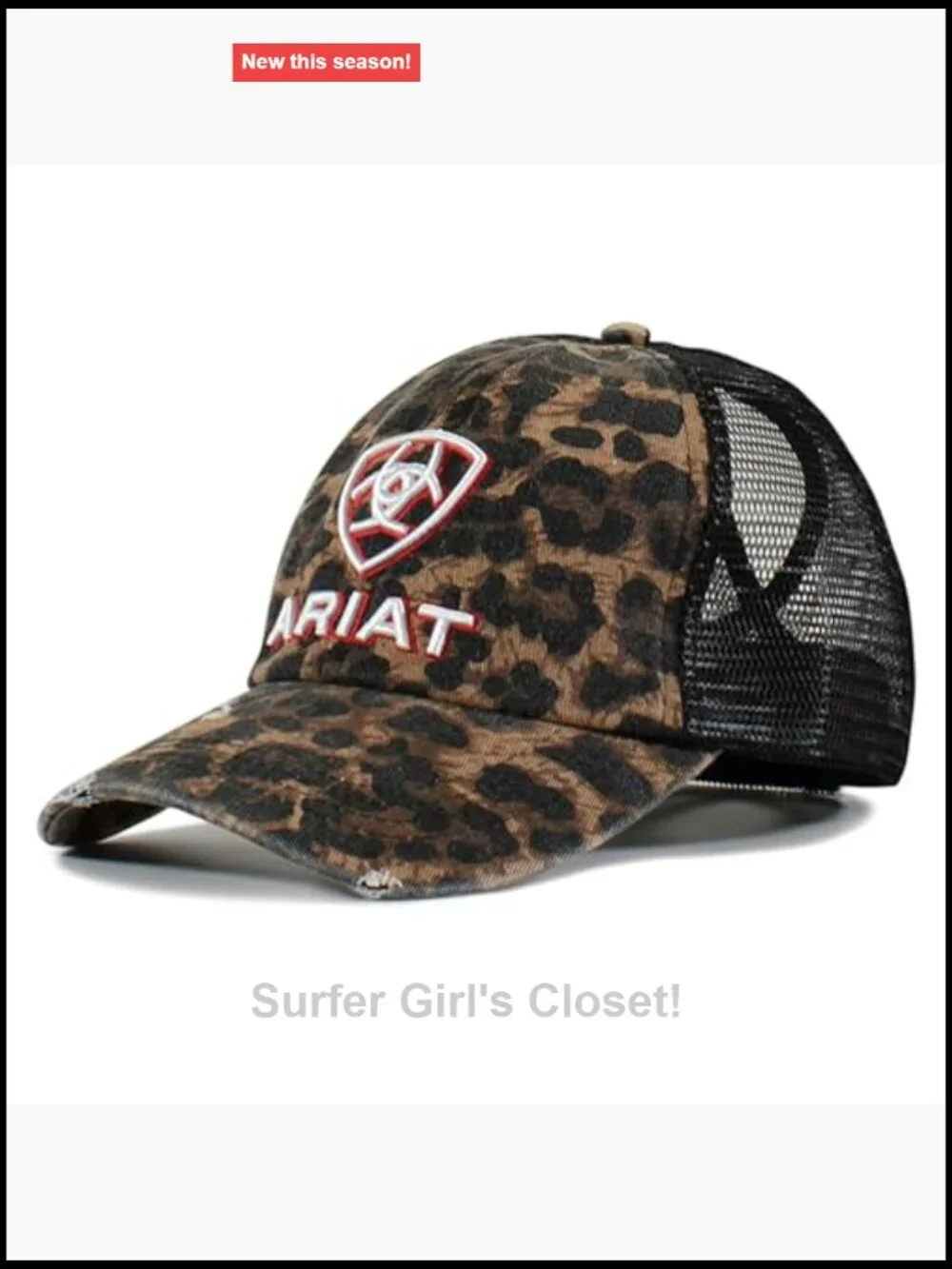 Black Ponytail Baseball Cap with Hook and Loop Closure, Adjustable